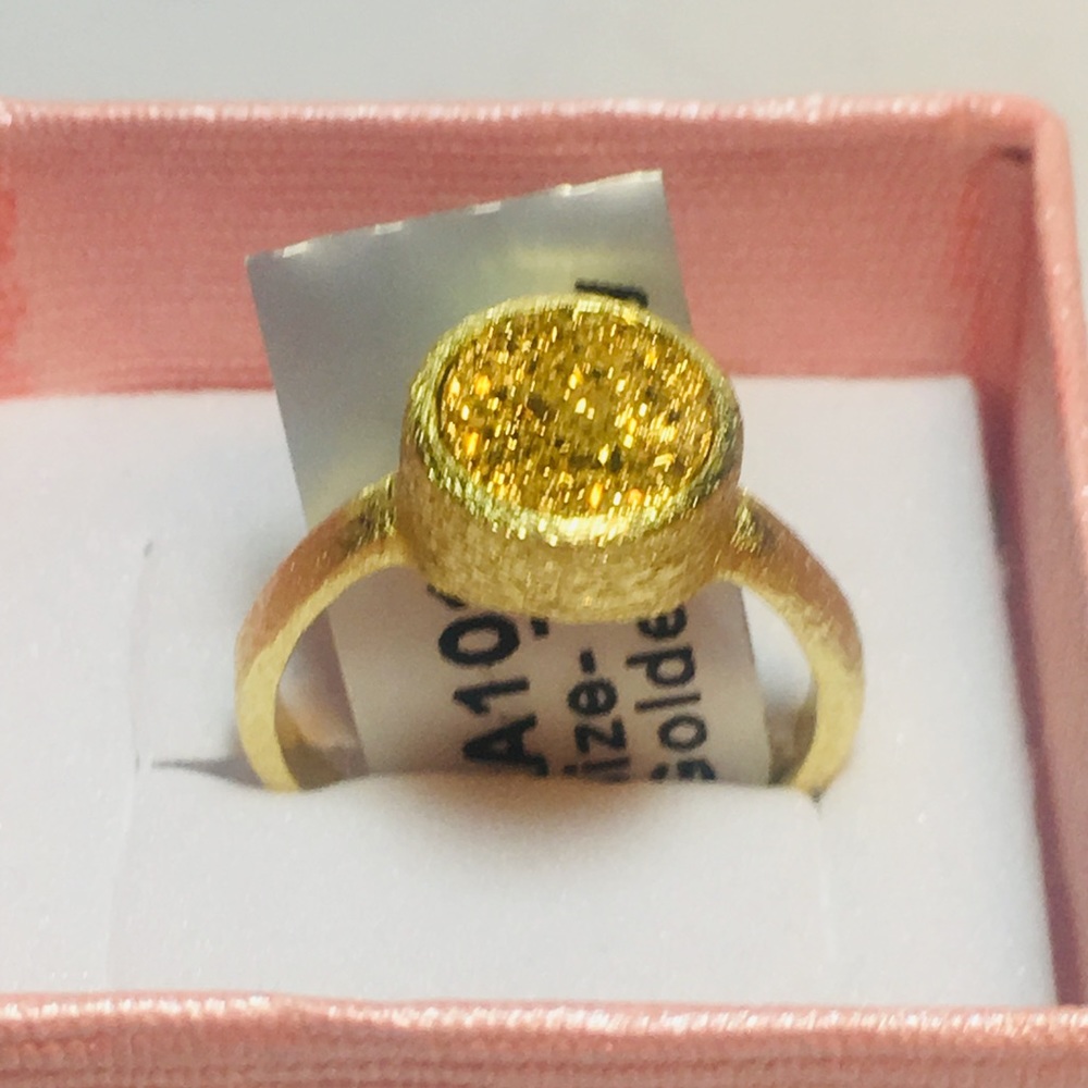 Gold Druzy Ring